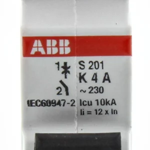Sigurantă Automată ABB S201 K4A , 1 Pol , 6kA , 4A , Curba K